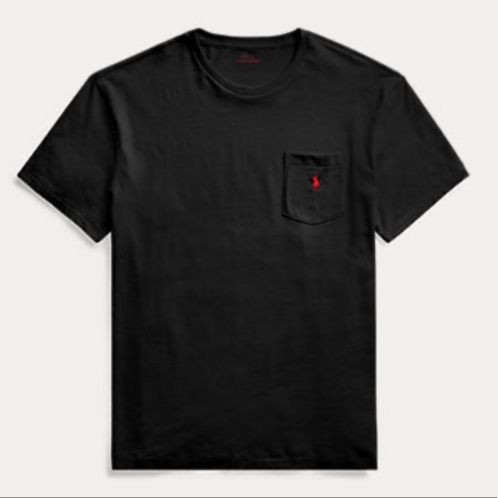 Black Ralph Lauren Polo T Shirt with Pocket